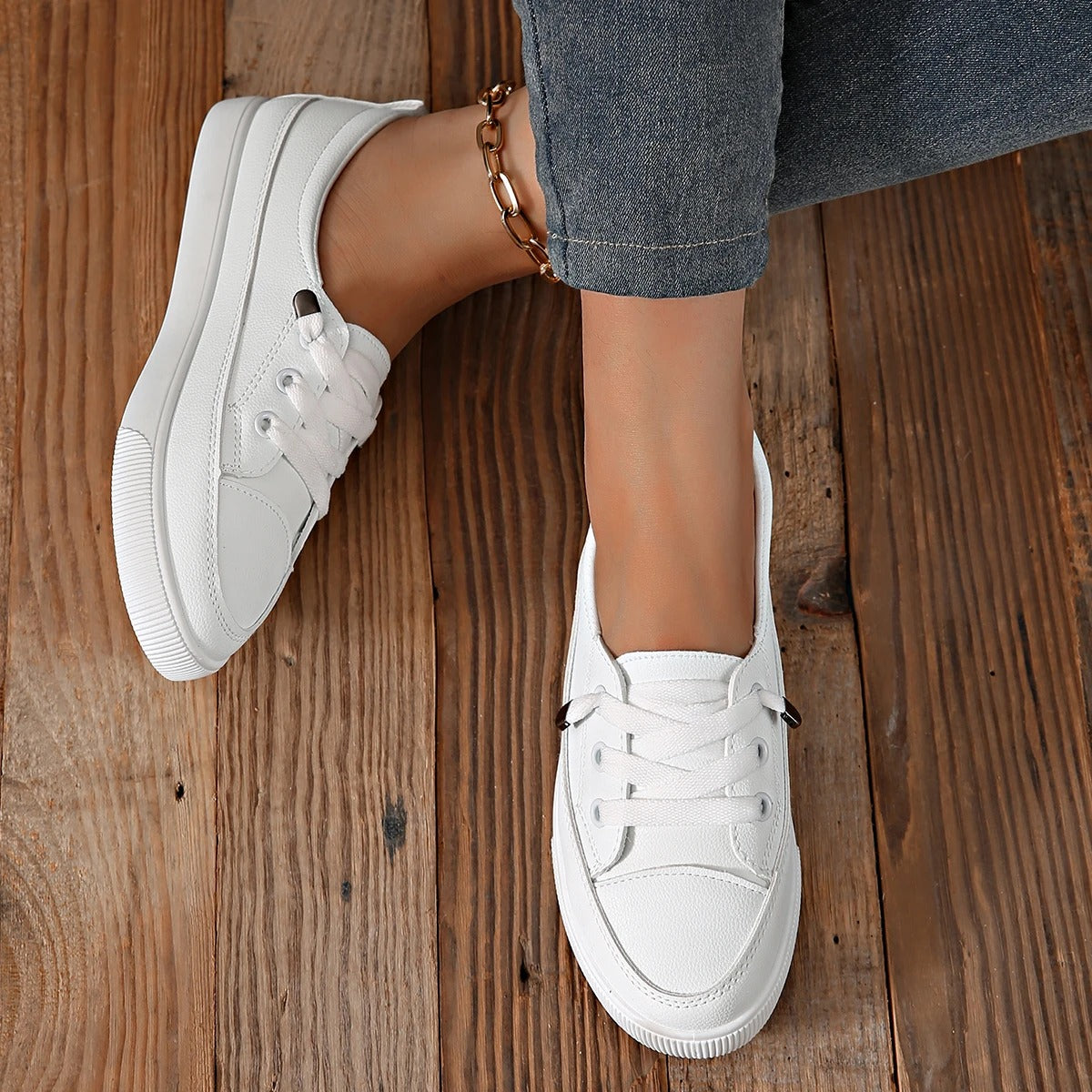 The Elara™ – Sleek White Trainer