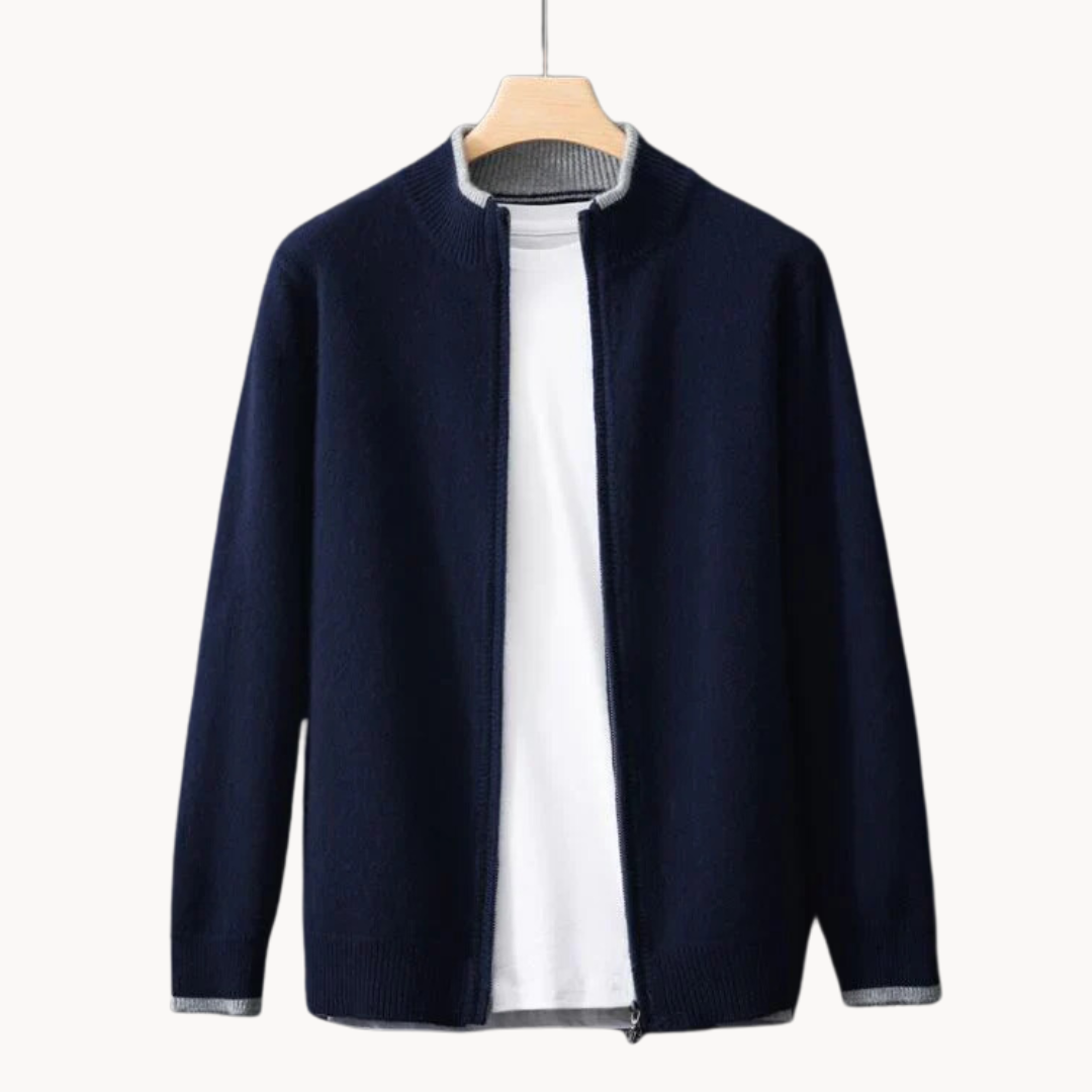 Jack – Kingston Merinowollpullover mit Reißverschluss