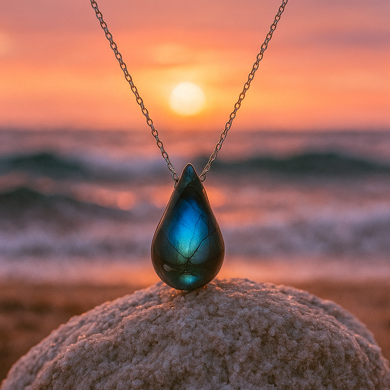 SF Ocean Tearstone Pendant