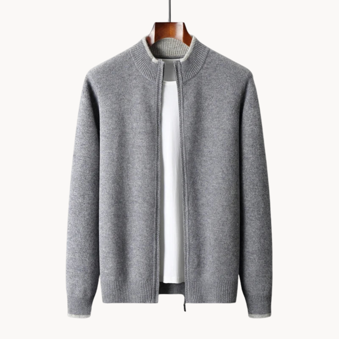 Jack – Kingston Merinowollpullover mit Reißverschluss