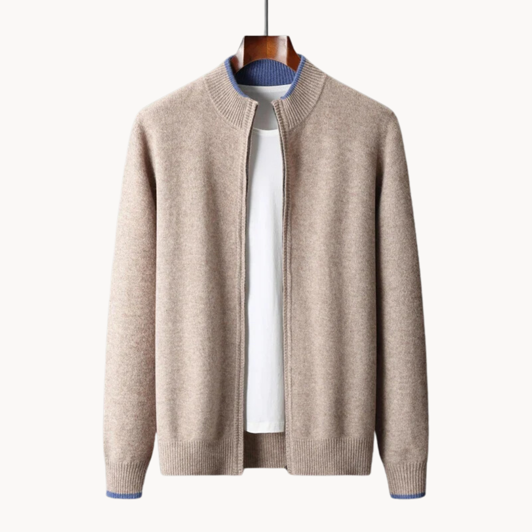 Jack – Kingston Merinowollpullover mit Reißverschluss