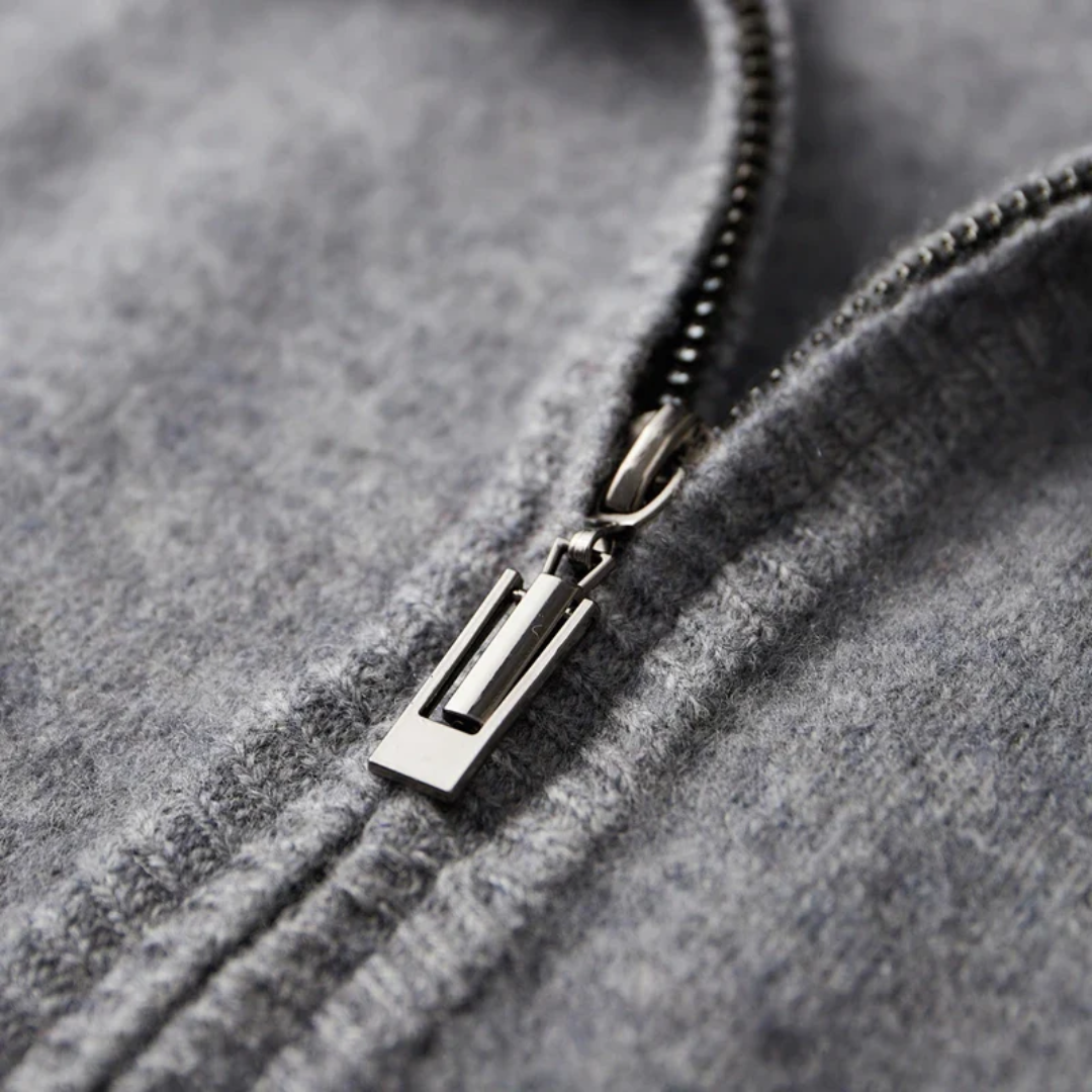 Jack – Kingston Merinowollpullover mit Reißverschluss