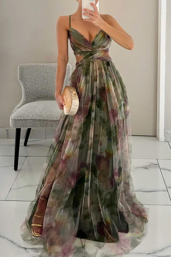 Dorté | Betoverende maxi-jurk met bloemenprint 