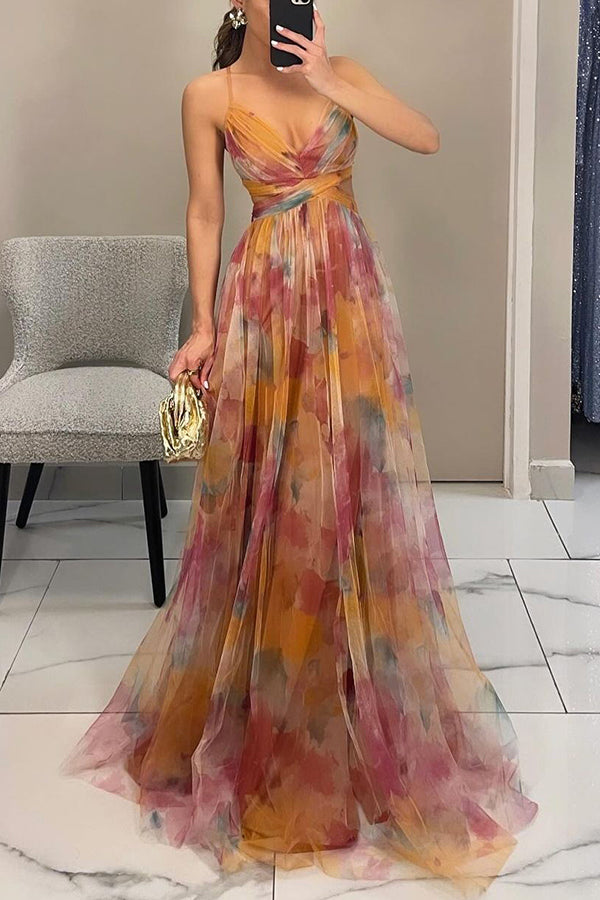 Dorté | Betoverende maxi-jurk met bloemenprint 