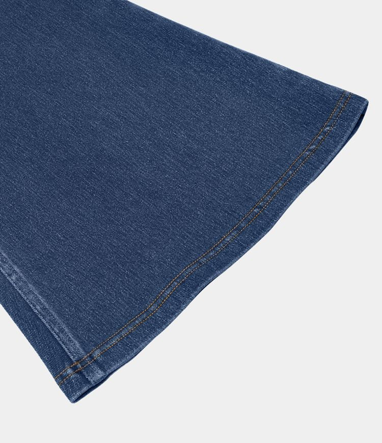 SF Flex™ High Waisted Crossover Pocket Washed Casual Jeans