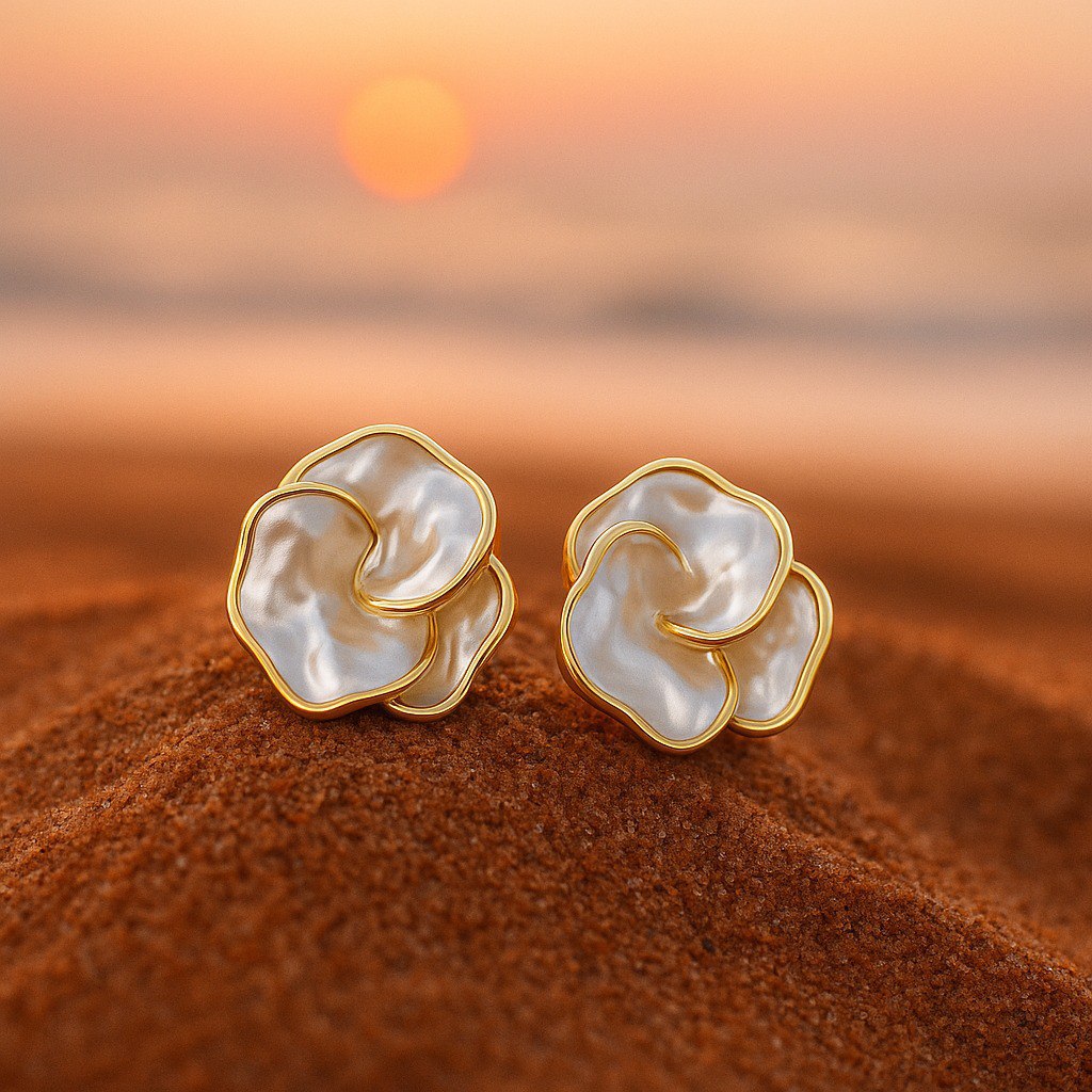 SF Yasira DesertBloom Pearl Earrings