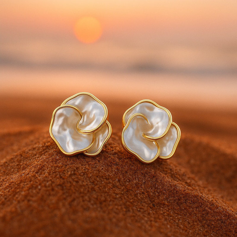 SF Yasira DesertBloom Pearl Earrings