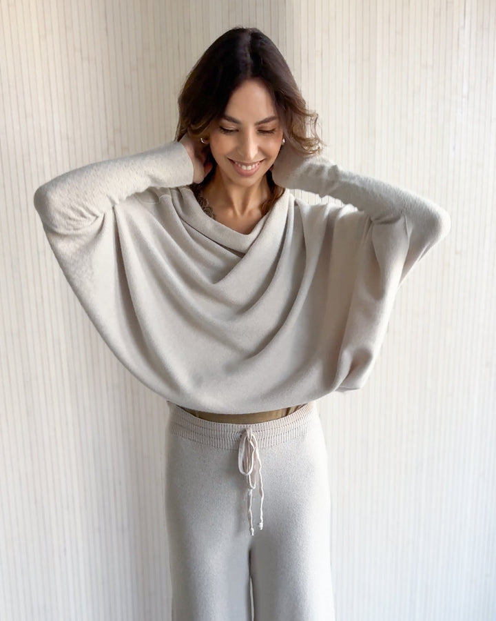 SF Whisper™ Asymmetric Draped Jumper