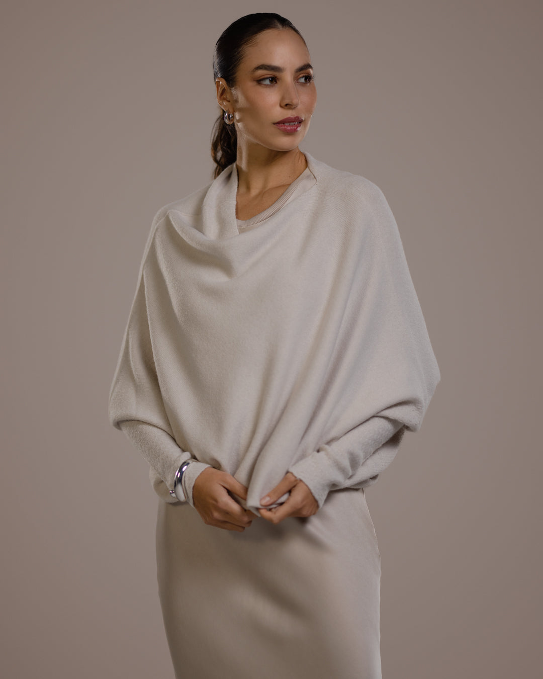 SF Whisper™ Asymmetric Draped Jumper
