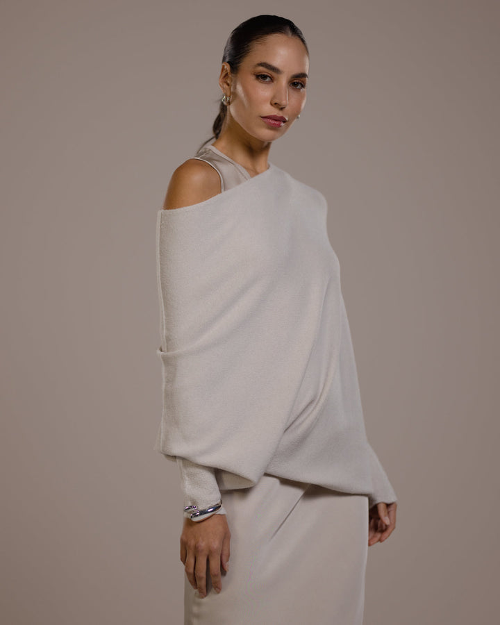 SF Whisper™ Asymmetric Draped Jumper