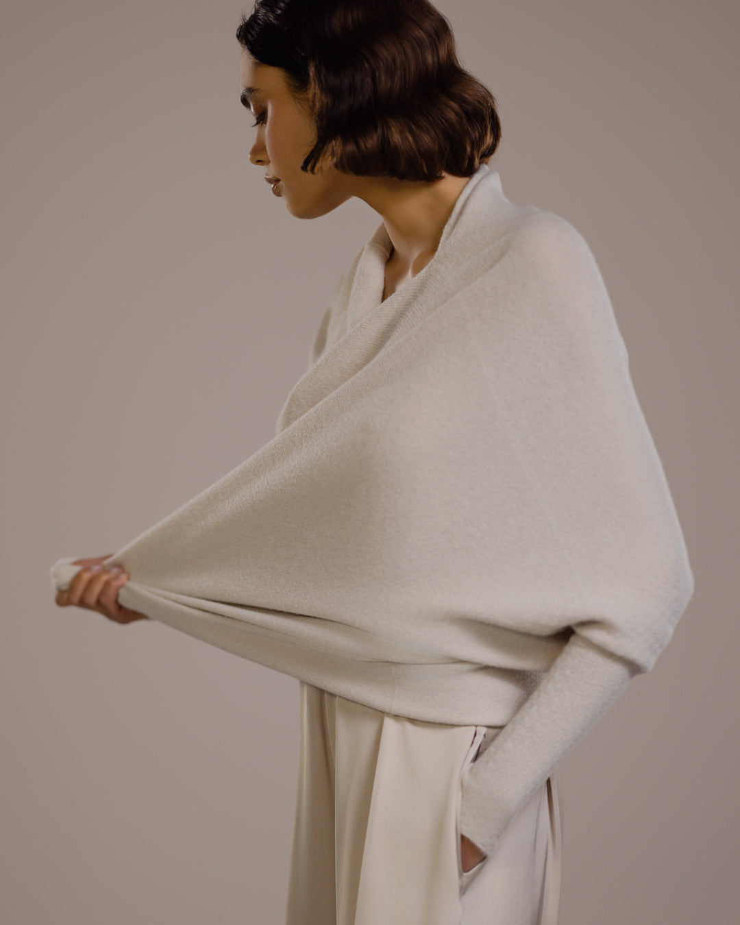 SF Whisper™ Asymmetric Draped Jumper