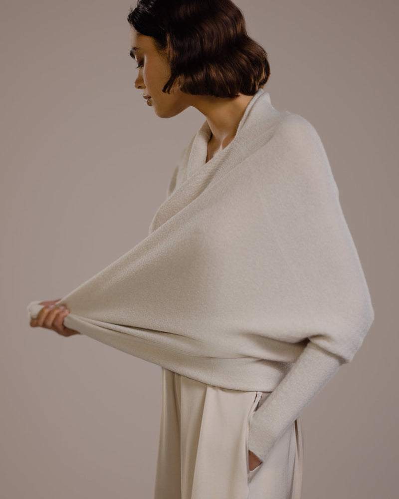 SF Whisper™ Asymmetric Draped Jumper
