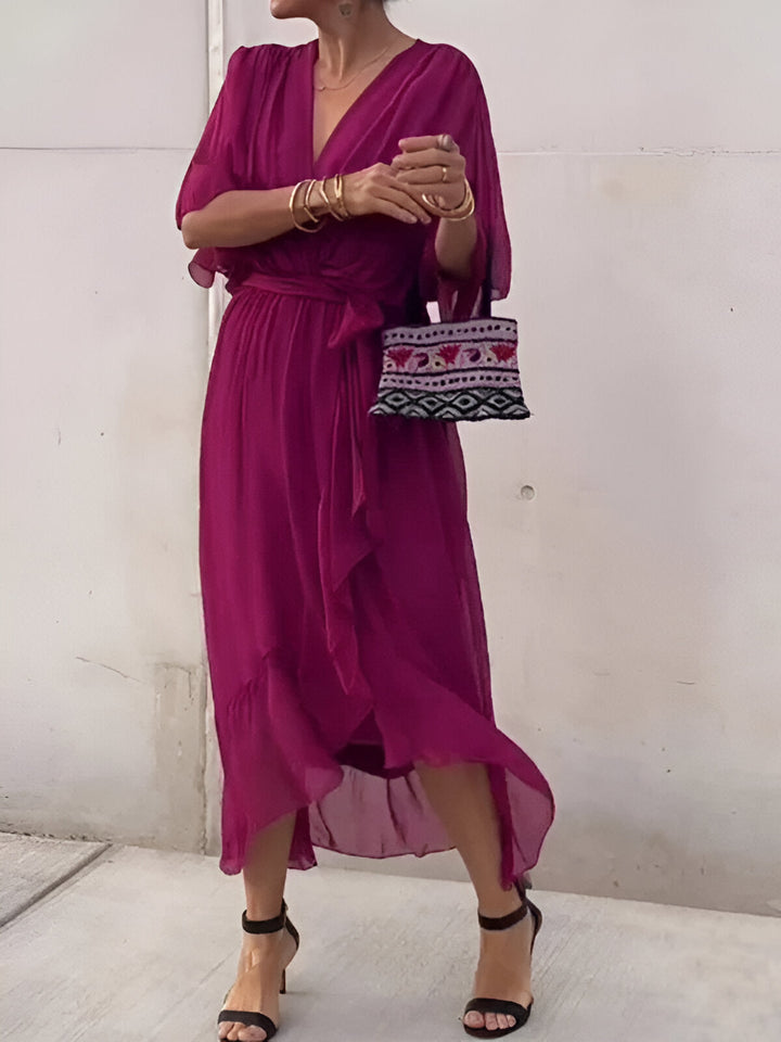 Monica™ | Chiffon V-neck Dress
