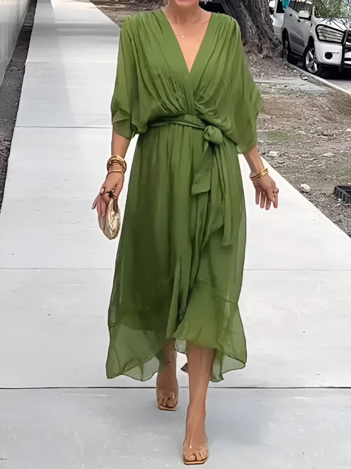 Monica™ | Chiffon V-neck Dress