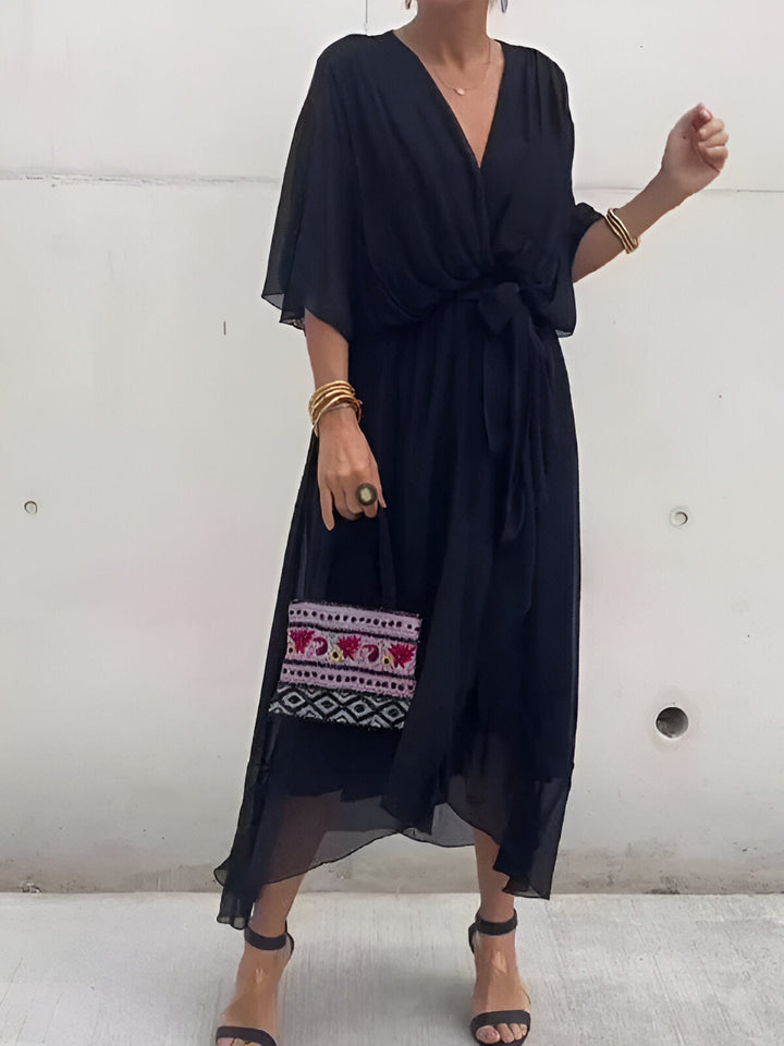 Monica™ | Chiffon V-neck Dress
