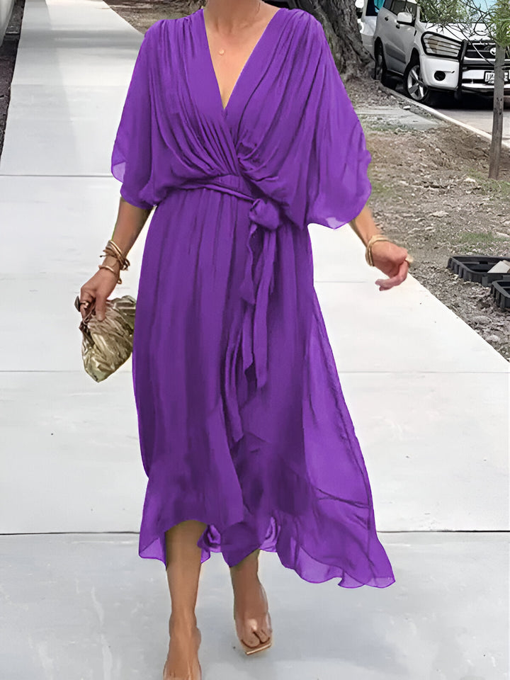 Monica™ | Chiffon V-neck Dress