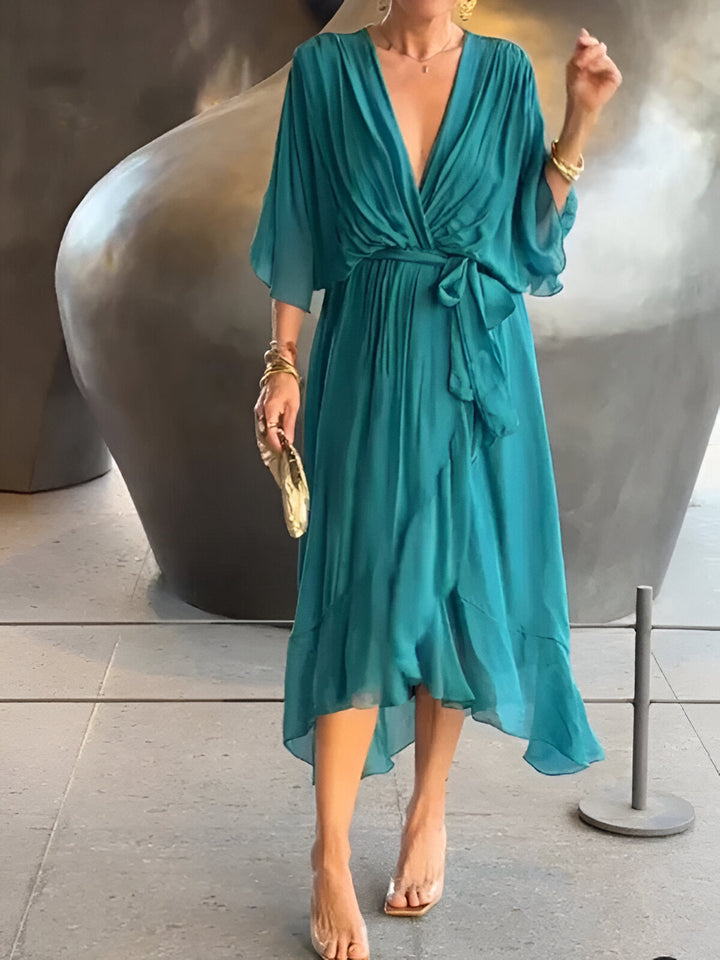 Monica™ | Chiffon V-neck Dress