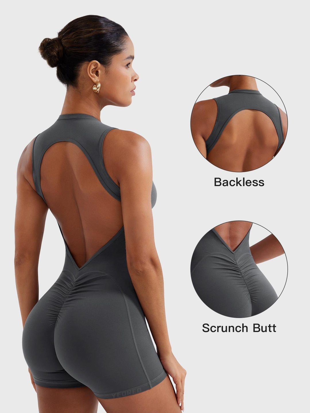 SF Tessia Backless Scrunch Romper