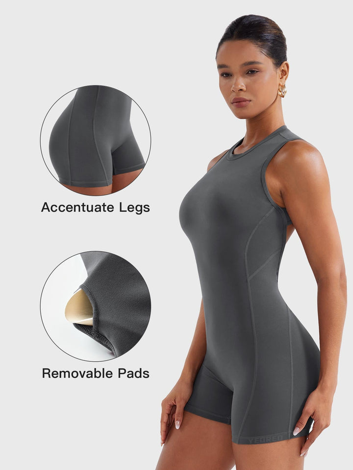 SF Tessia Backless Scrunch Romper