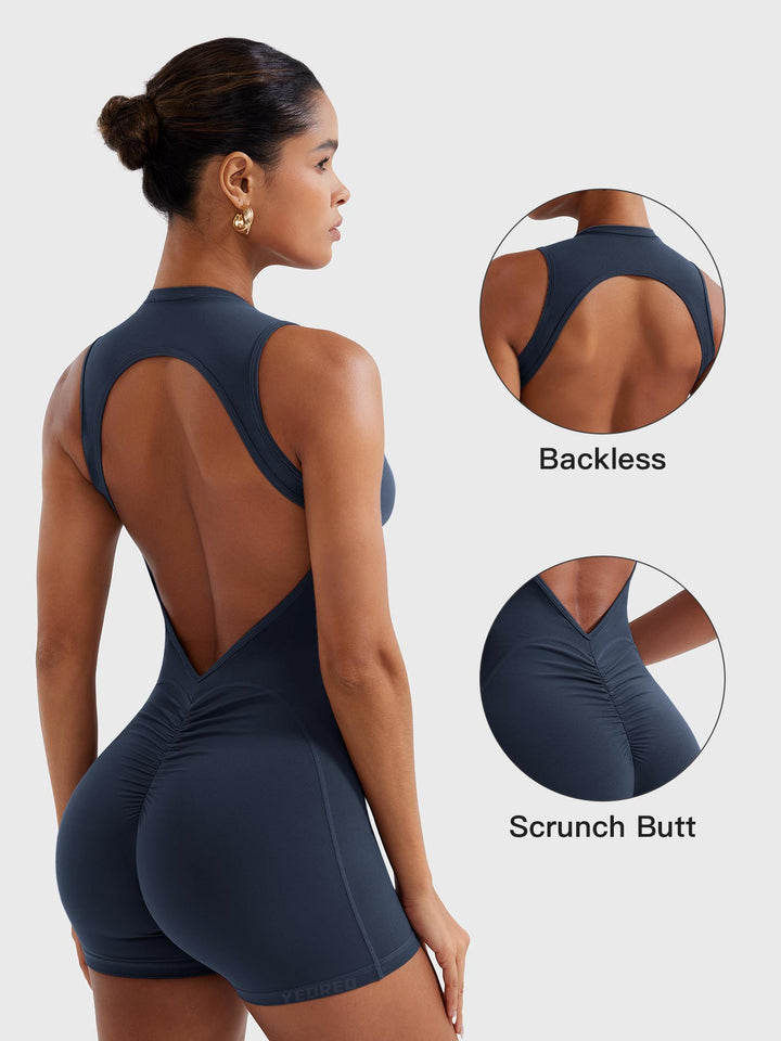 SF Tessia Backless Scrunch Romper