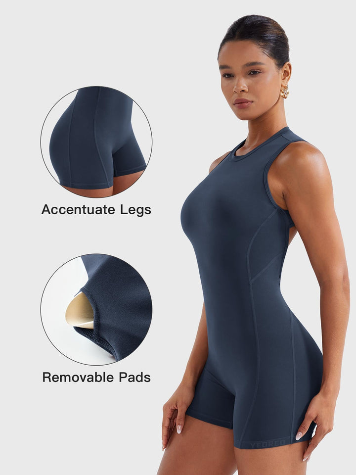 SF Tessia Backless Scrunch Romper
