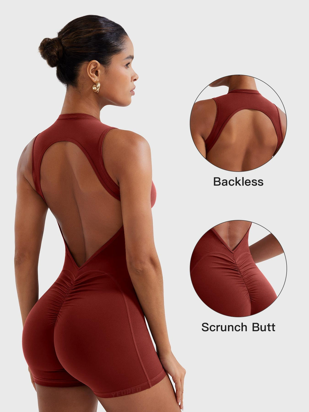 SF Tessia Backless Scrunch Romper