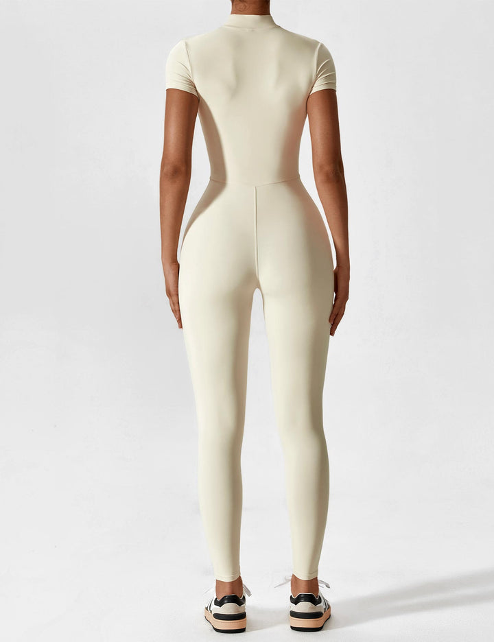SF Long Sleeve/ Short Sleeve Zipper Jumpsuit