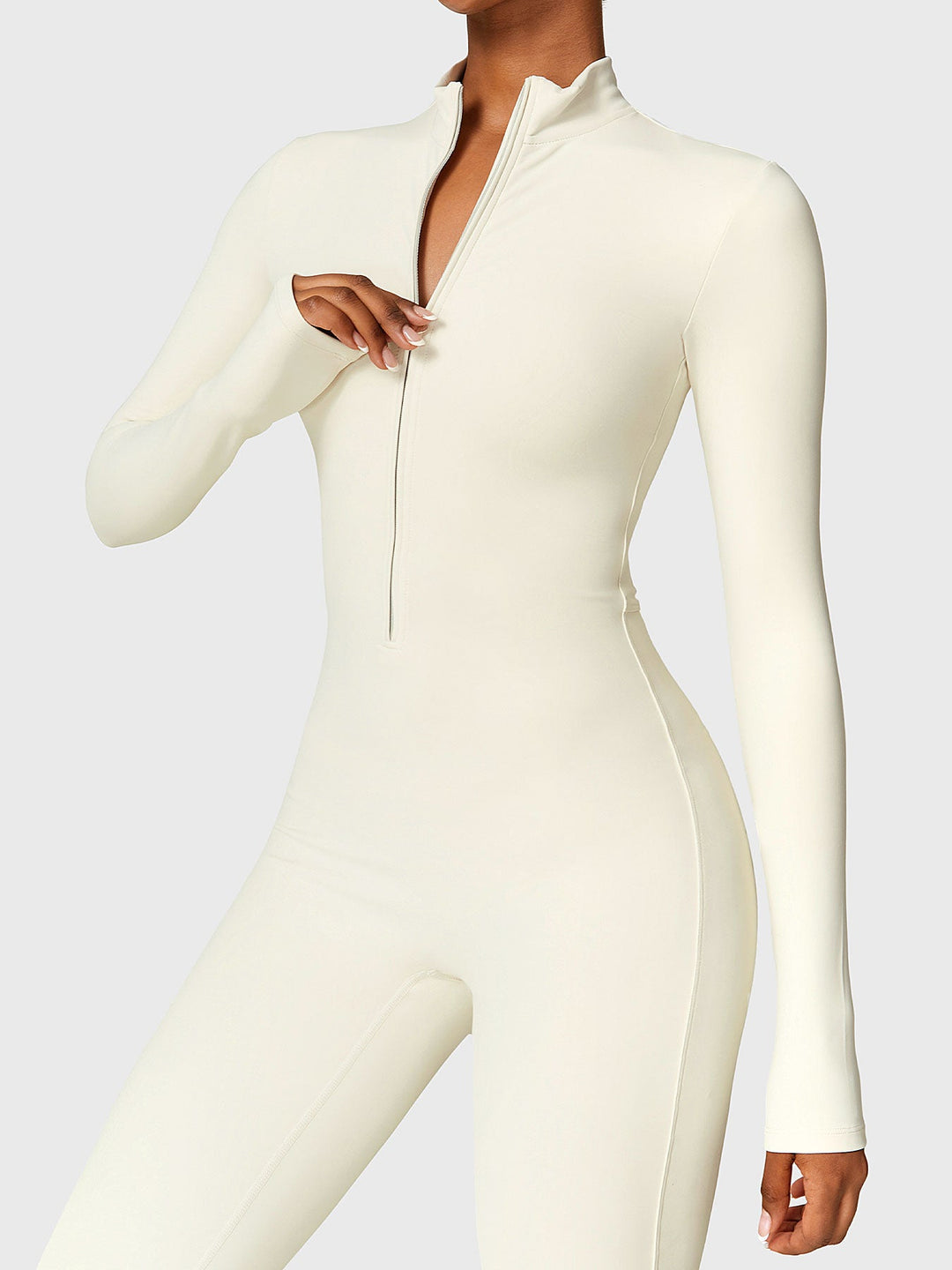SF Belle Fleece Long Sleeve Zipper Jumpsuit
