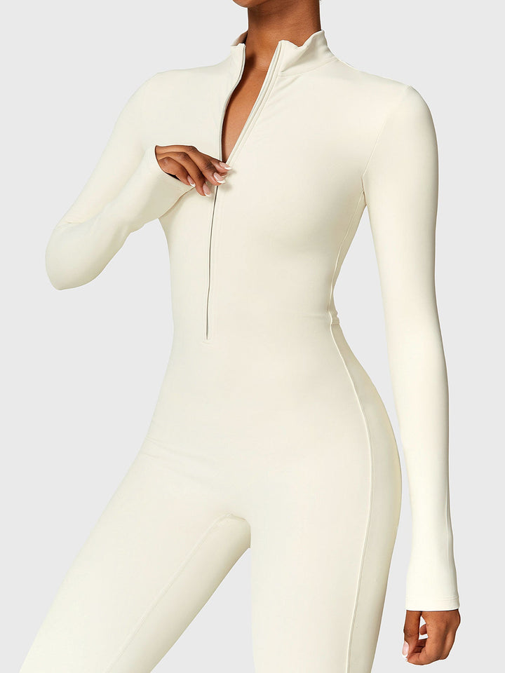SF Belle Fleece Long Sleeve Zipper Jumpsuit