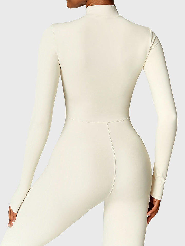 SF Belle Fleece Long Sleeve Zipper Jumpsuit