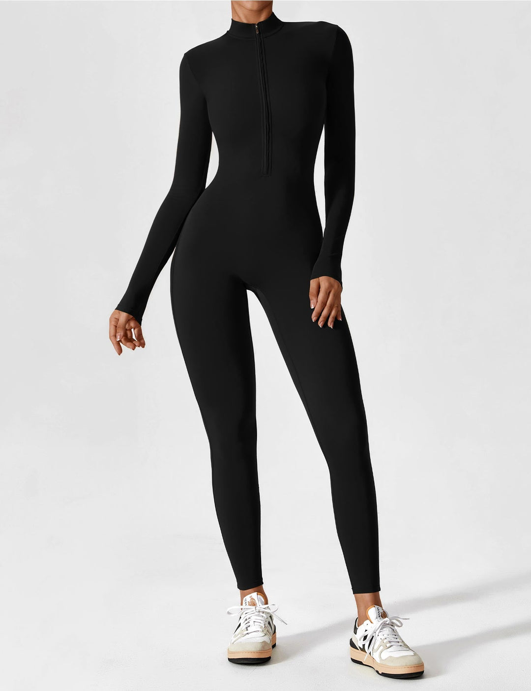 SF Long Sleeve/ Short Sleeve Zipper Jumpsuit