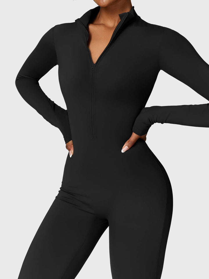 SF Belle Fleece Long Sleeve Zipper Jumpsuit