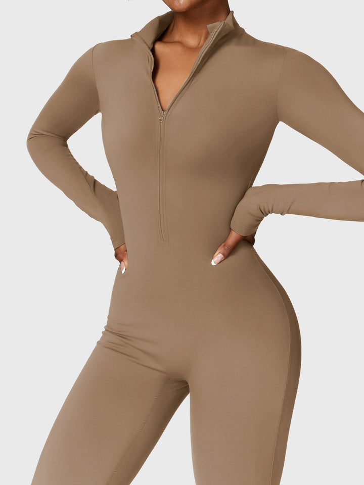 SF Belle Fleece Long Sleeve Zipper Jumpsuit