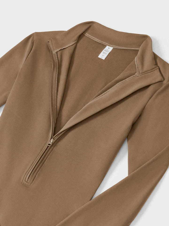 SF Belle Fleece Long Sleeve Zipper Jumpsuit