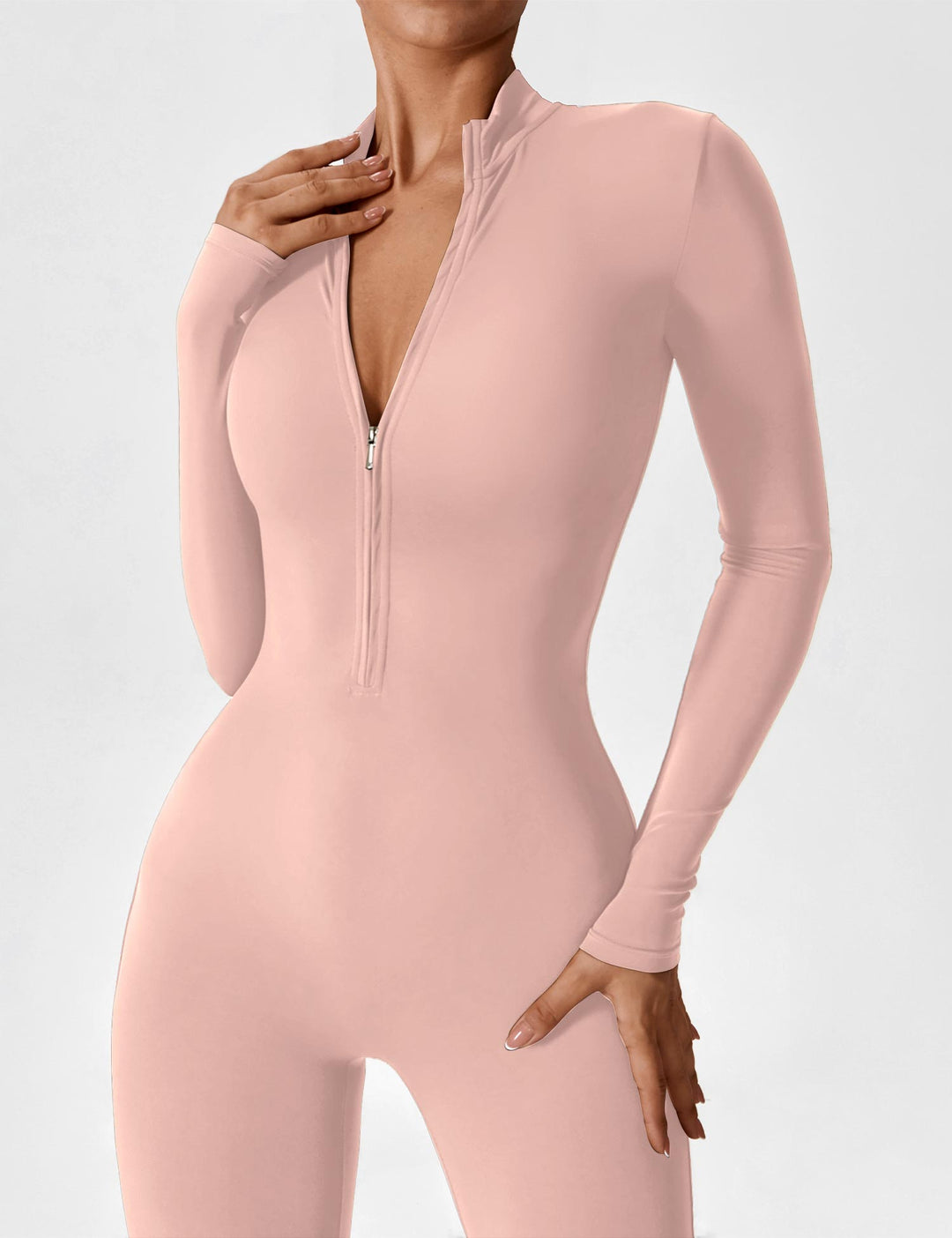 SF Long Sleeve/ Short Sleeve Zipper Jumpsuit