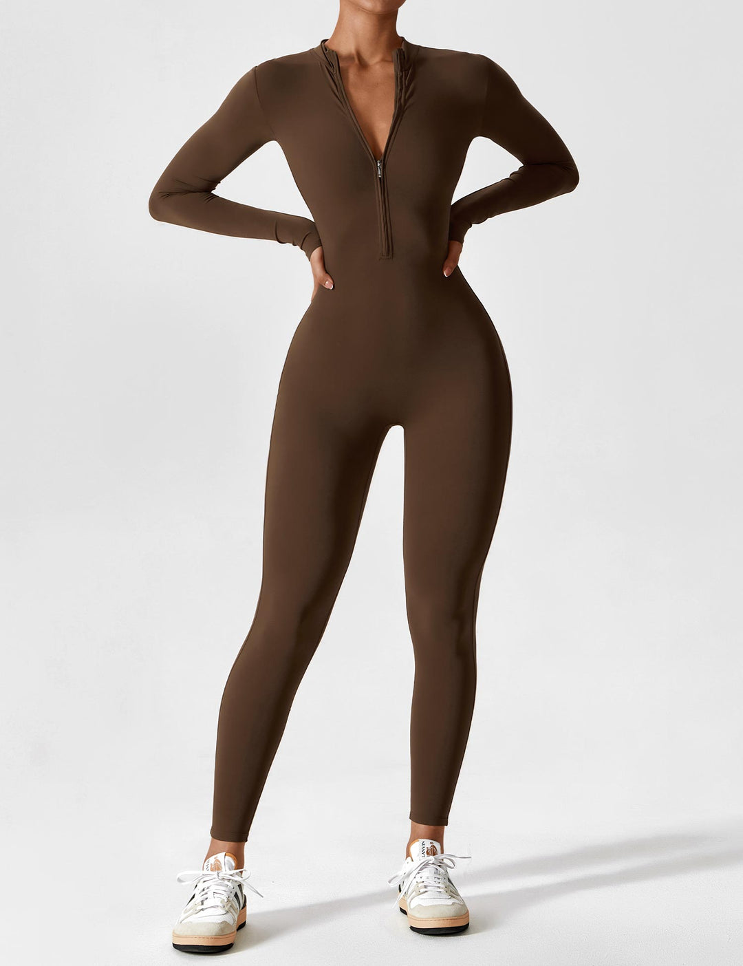 SF Long Sleeve/ Short Sleeve Zipper Jumpsuit
