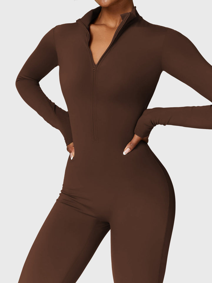 SF Belle Fleece Long Sleeve Zipper Jumpsuit