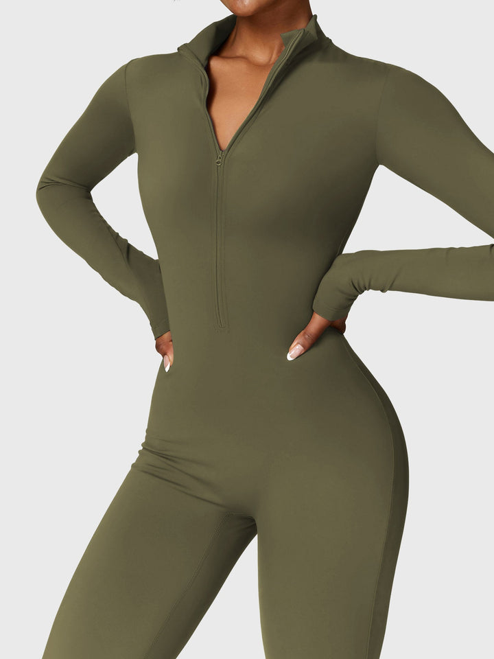 SF Belle Fleece Long Sleeve Zipper Jumpsuit