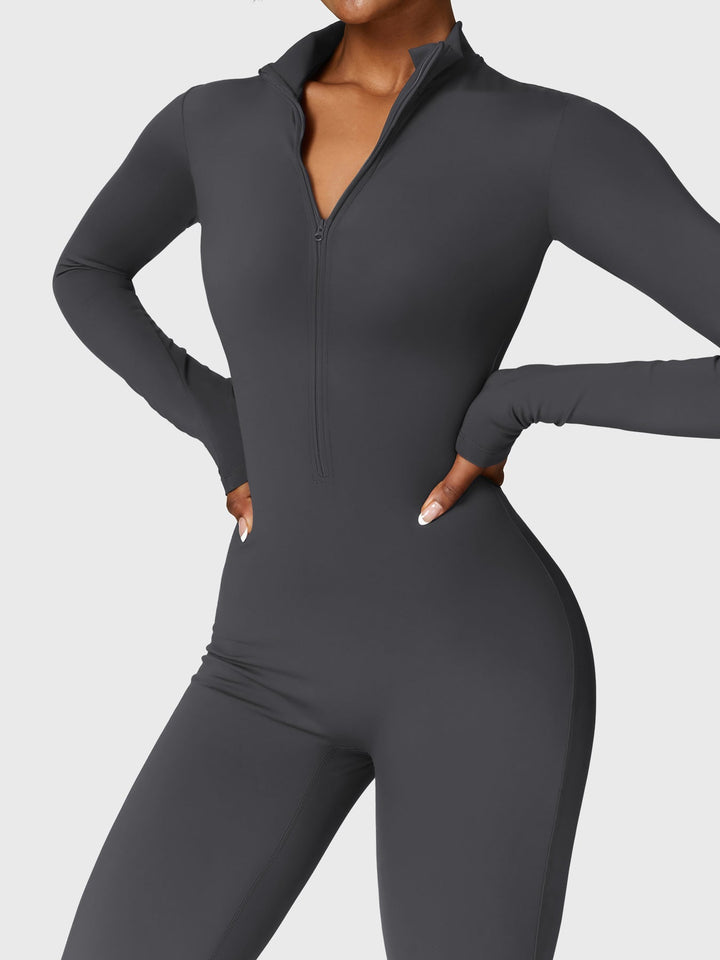 SF Belle Fleece Long Sleeve Zipper Jumpsuit