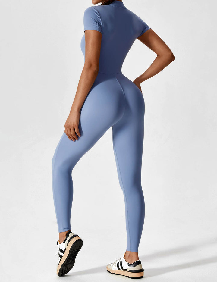 SF Long Sleeve/ Short Sleeve Zipper Jumpsuit
