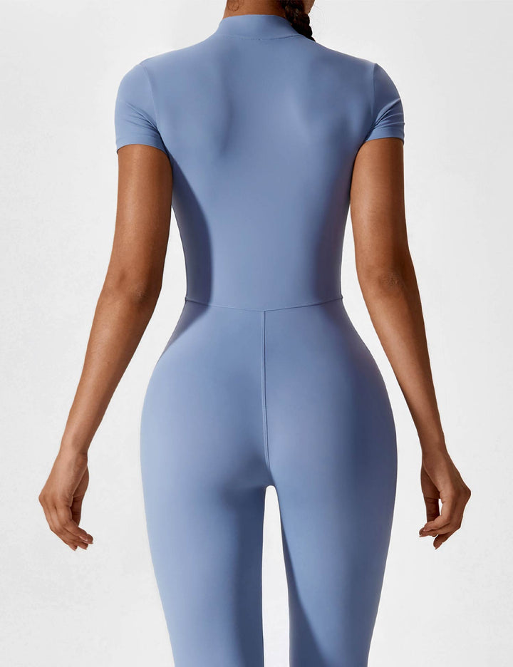 SF Long Sleeve/ Short Sleeve Zipper Jumpsuit