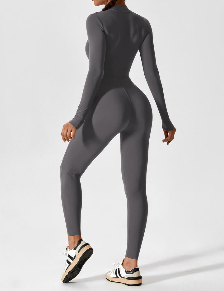 SF Long Sleeve/ Short Sleeve Zipper Jumpsuit