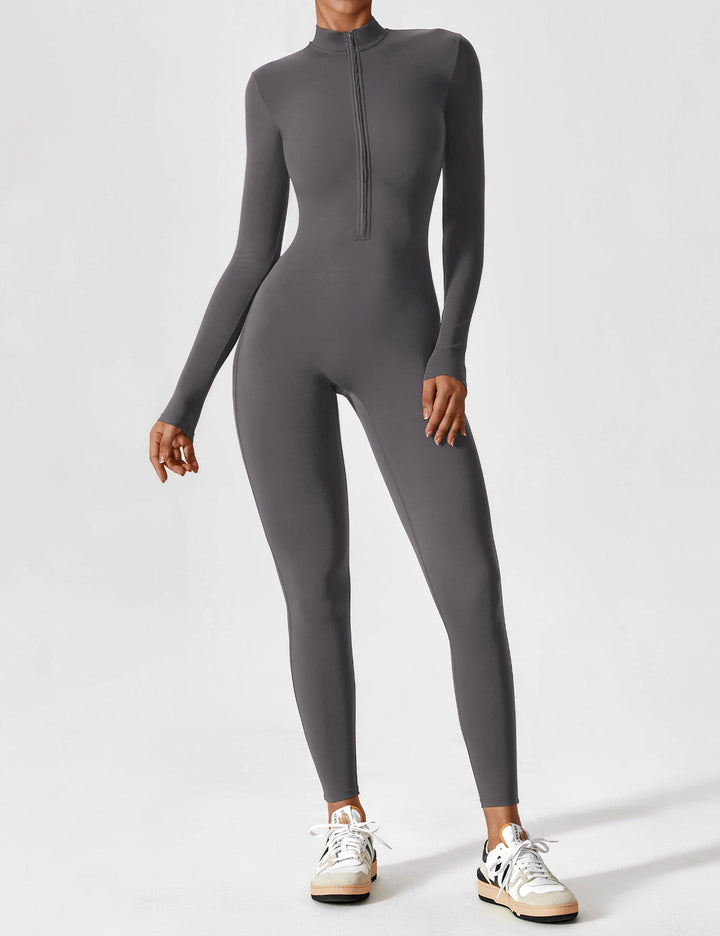 SF Long Sleeve/ Short Sleeve Zipper Jumpsuit
