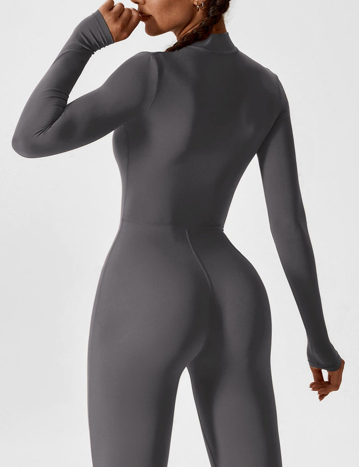 SF Long Sleeve/ Short Sleeve Zipper Jumpsuit