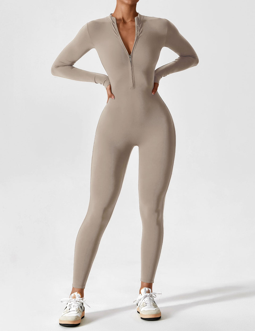 SF Long Sleeve/ Short Sleeve Zipper Jumpsuit