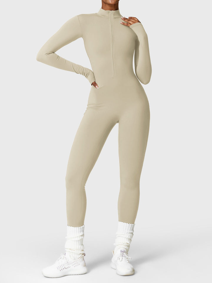 SF Belle Fleece Long Sleeve Zipper Jumpsuit
