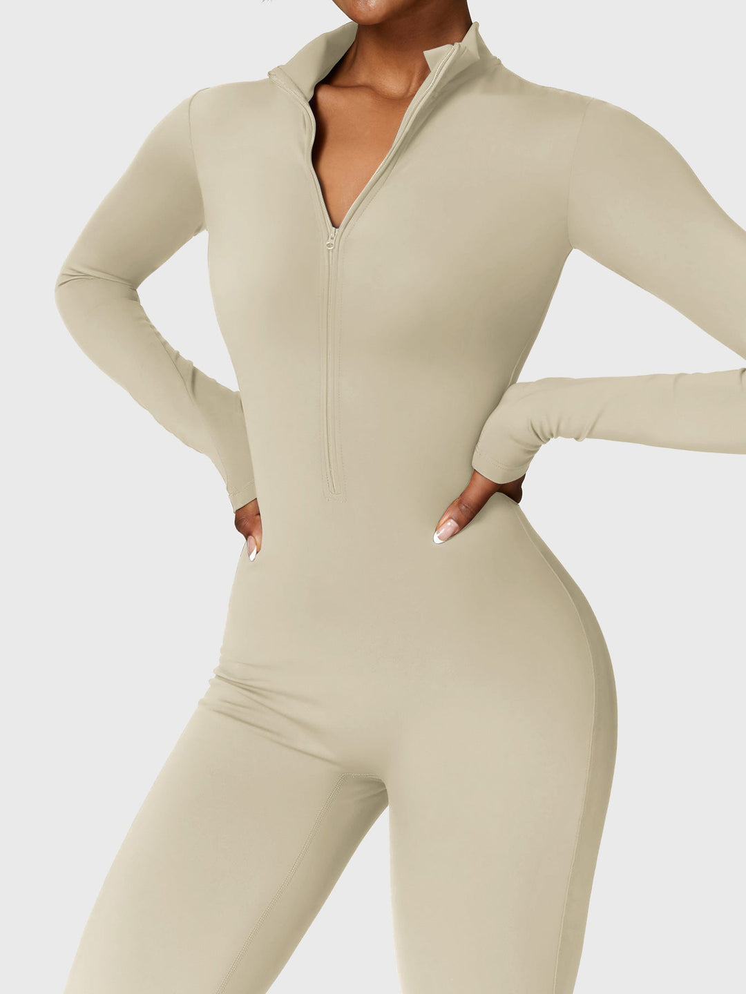 SF Belle Fleece Long Sleeve Zipper Jumpsuit