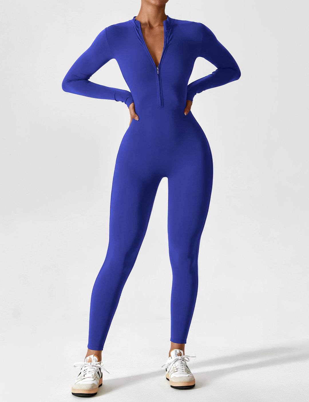 SF Long Sleeve/ Short Sleeve Zipper Jumpsuit