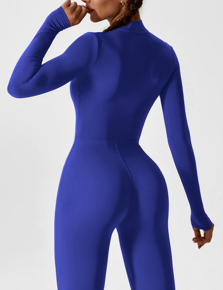 SF Long Sleeve/ Short Sleeve Zipper Jumpsuit