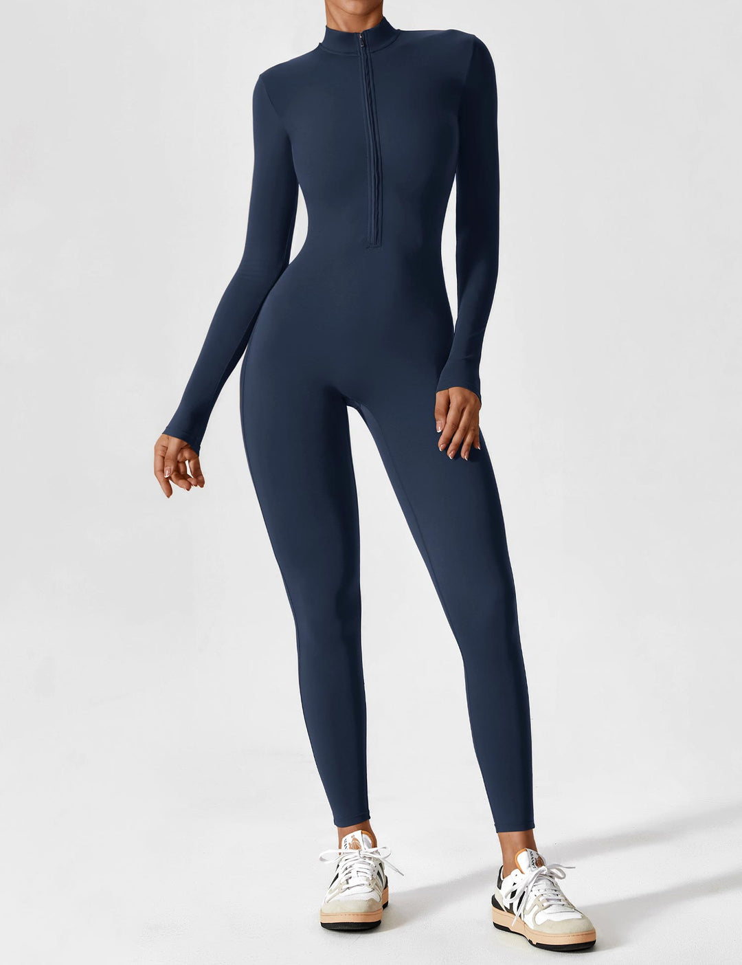SF Long Sleeve/ Short Sleeve Zipper Jumpsuit